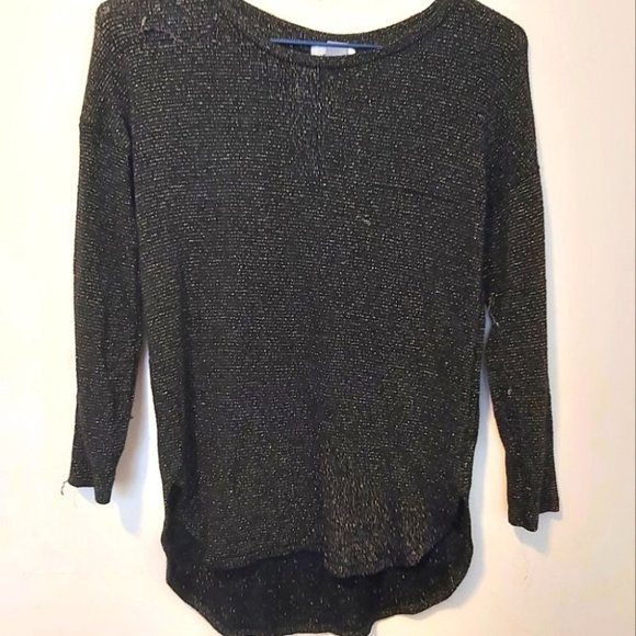 OLD NAVY | Girls Top Black Gold Metallic Size 10-12 - Picture 1 of 7